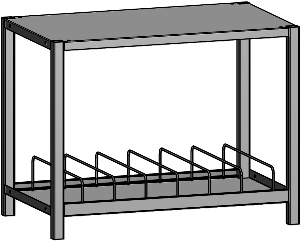 Bild von JURA-MODUL - Abschlussmodul - Abschlussmodul mit einem Dosenfachboden (VPE=1 Stück)